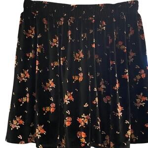 Ecate Black Velour Skirt Size M Soft Mini